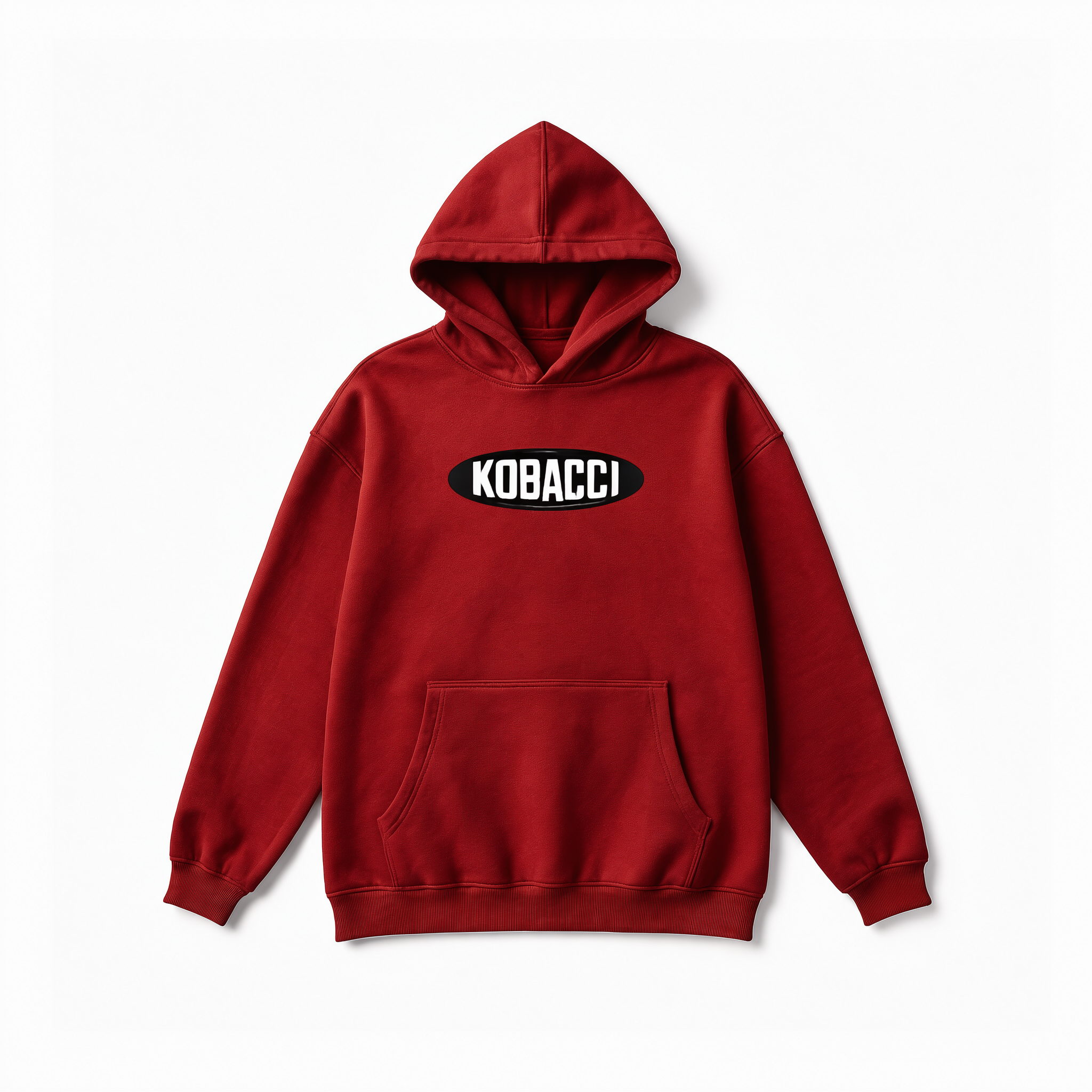 Kobacci Red Oversized Hoodie – Bold Streetwear Essential
